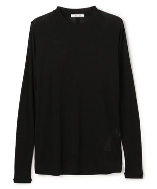 BEIGE， 【洗える】SORE / コットンシアークルーネックカットソー Black