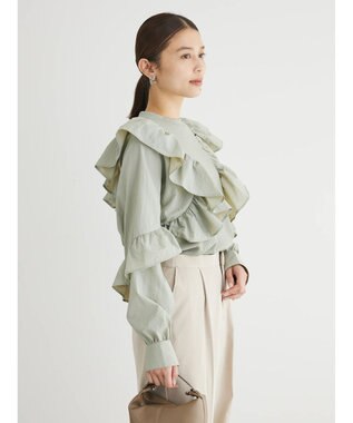 Green Parks ・ＳＵＧＡＲ　ＳＰＯＯＮ　ラッフルキリカエプルオーバー Light Khaki