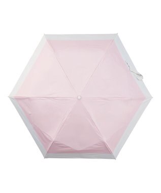 MOONBAT 【遮光100％/晴雨兼用】kowaza コワザ ライトウェイトカーボン ボーダー 折りたたみ傘 簡単に畳める傘 コンパクト 50cm ペールピンク