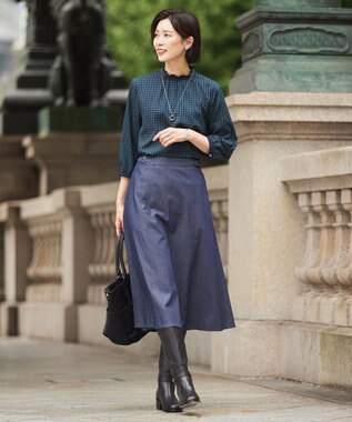 J.PRESS LADIES ボリュームリング ワントップ ネックレス シルバー系