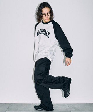 WEGO 【ユニセックス着用ITEM】ラグラングラフィックBIGロンT ホワイトその他