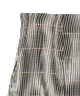 Green Parks きれいシルエットチェックＡラインスカート Black