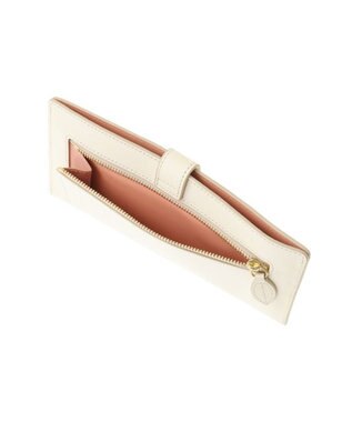 genten フラッターカットワーク マチなし長財布 オフホワイト