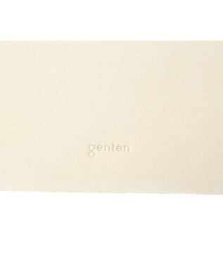 genten フラッターカットワーク マチなし長財布 オフホワイト