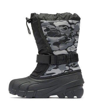 SOREL SOREL/ 【KIDS】チルドレンズ フルーリーブーツプリント /ソレル Black、 Quarry