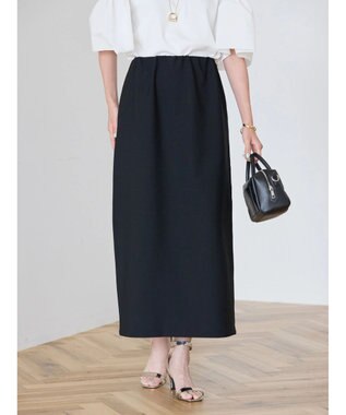 AMERICAN HOLIC クレープジョーゼットタイトスカート Black