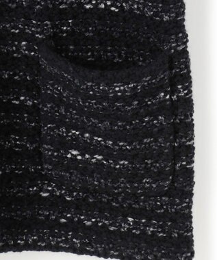 23区 ツイードニット ジャケット ブラック