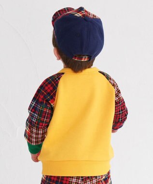 MIKI HOUSE HOT BISCUITS 【80-120cm】 働く車　ラグラン トレーナー 黄