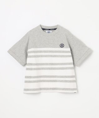 J.PRESS KIDS  【100-130cm】 ボーダービックシルエットＴシャツ グレー