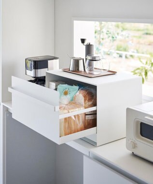 tower ブレッドケース タワー 引き出し型 2段 ホワイト ホワイト