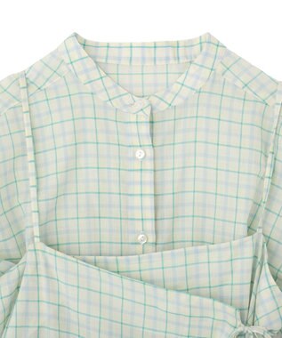 earth music&ecology 【予約】【綿100％】SET2点エプロンライクビスチェ＋シャツ グリーン