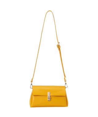 earth music&ecology 軽量フラップ三層ショルダーバッグ Yellow
