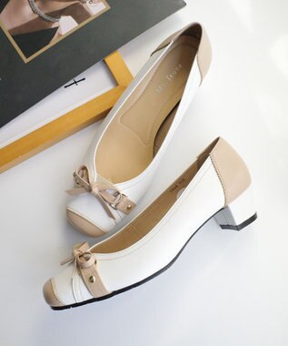 Pointer 日本製 本革リボン付きパンプス