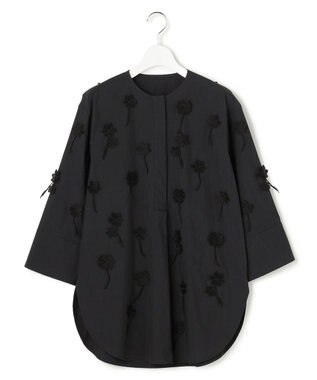 23区 【GOLD LABEL】エンブロイダリータイプライター ブラウス ブラック系