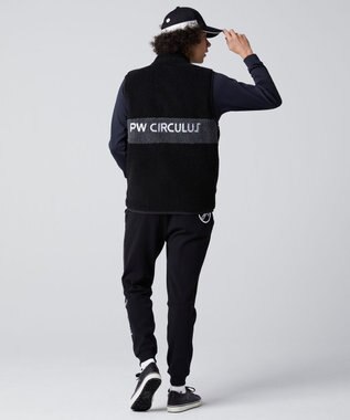 PW CIRCULUS 【MEN】【撥水/防風】ボア ジップアップ ベスト ブラック系