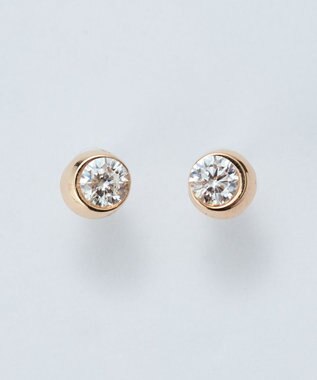 Phoebe 【金属アレルギー対応】ムーンライトビジューセラミックピアス　シャンパンゴールド