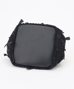 自由区 【カトリエムブーケ】Tweed a fleurs et rubans     ミニバッグ ブラック