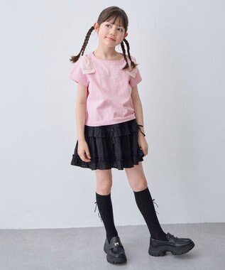 ANY KIDS 【洗濯機可能】カラミドビー ティアードスカパン ブラック