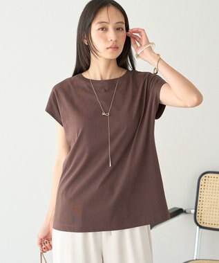 earth music&ecology 【遮熱・接触冷感・UVカット】フレンチスリーブTシャツ