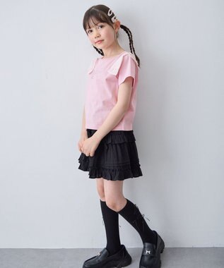 ANY KIDS 【洗濯機可能】カラミドビー ティアードスカパン ブラック