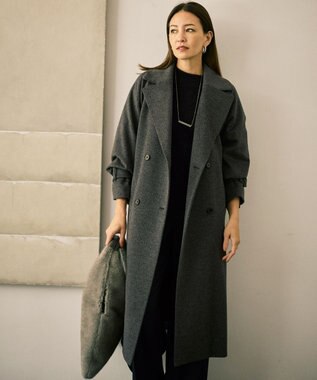 SHIHOさん着用】Super100sライトビーバーロング コート / 自由区