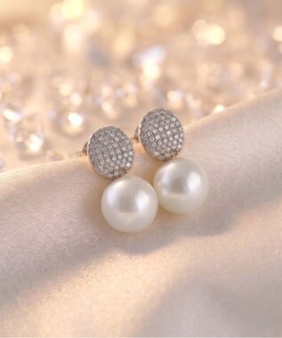 Tiaclasse 【金属アレルギー対応】グリッターパールピアス・イヤリング