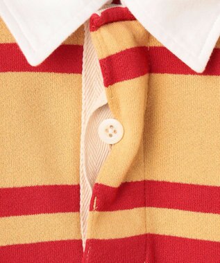 J.PRESS MEN ソフトタッチコットンマルチボーダー ラガーポロシャツ レッド系7