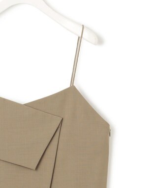 ICB L 【洗える】ウール2WAYストレッチ キャミソールブラウス フォーン系