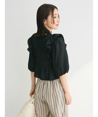 Green Parks ・ＥＬＥＮＣＡＲＥ　ＤＵＥ　シャドーチェックブラウス Black