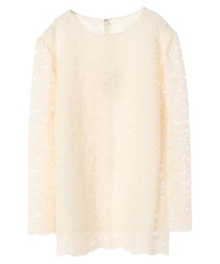 Green Parks ｅｆ－ｄｅ　レースクルーネックブラウス Ivory