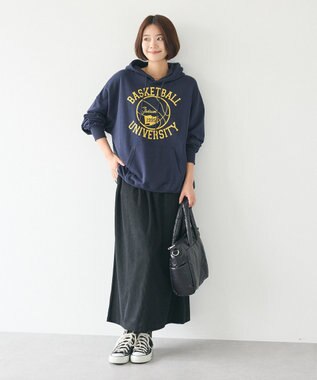 CRAFT STANDARD BOUTIQUE 【ユニセックス】裏毛プリントパーカー Navy