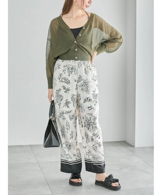 Te chichi Levita14GVネックカーディガン カーキ