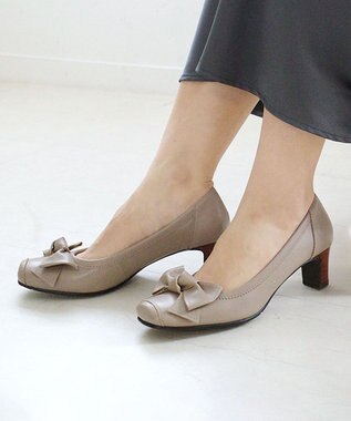 Pointer 日本製 本革リボンパンプス