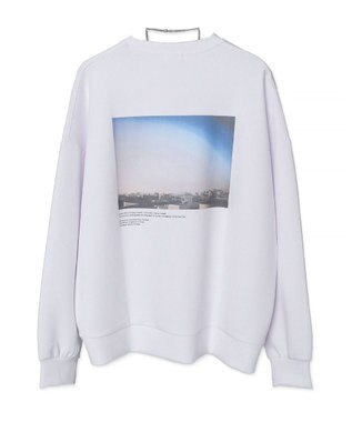 WEGO 【２点セット】アクセ付きフォトグラフィックプルオーバー ホワイト