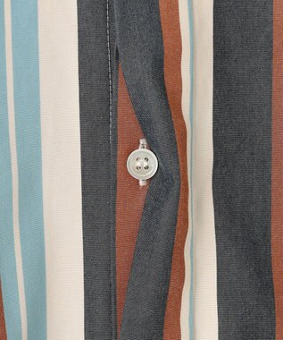 NAVE 【Nave 　洗える】ワイドストライプ ブラウス ネイビー系1