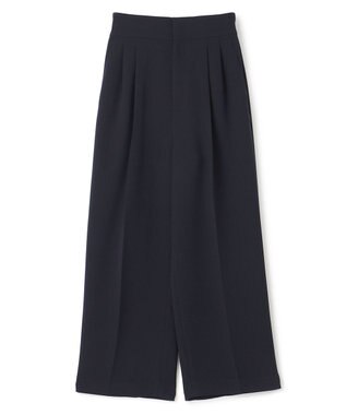 uncrave 【防シワ・洗濯機洗い可】ウォッシャブル ダブルクロス ワイドパンツ ネイビー