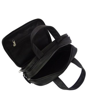 +RING 【プラスリング】【数量限定】メンズ向け  synthetic leather mini boston bag BLK SR403 黒