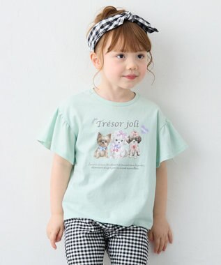 ANY KIDS 【綿100%】ドロップショルダー アニマルプリントTシャツ