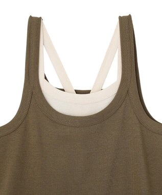 AMERICAN HOLIC 【2点セット】レイヤードデザインタンクトップ Khaki