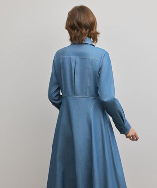 GRACE CONTINENTAL シャツフレアワンピース ブルー