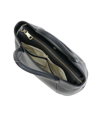 IBIZA 牛革　ハンドバッグ（ワイドサイズ） 黒