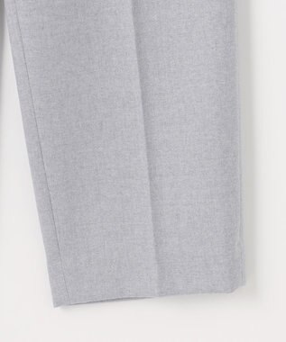 自由区 S ウールサキソニーテーパード パンツ ライトグレー系