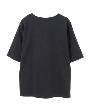 AMERICAN HOLIC 抗菌防臭リブ5分袖カットプルオーバー Charcoal Gray