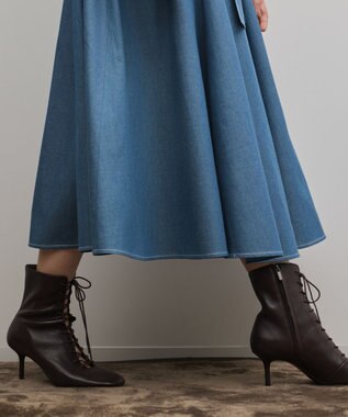 GRACE CONTINENTAL シャツフレアワンピース ブルー