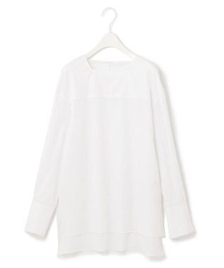 ICB 【洗える】テンセルコットンローン スクエアネックブラウス オフホワイト系