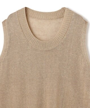 BEIGE， MORION / リネン レイヤードニット Flax×Ecru