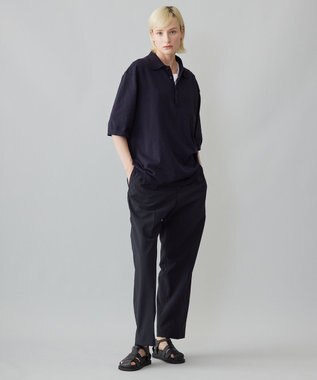 UNFILO MENS FINE MOVE ニットポロ [24年春夏商品] ネイビー