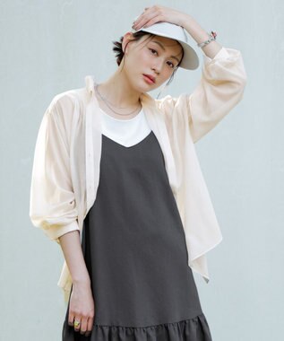 【洗える】リネンライクシアーローン ブラウス
