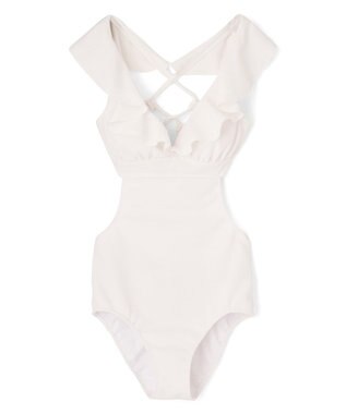 San-ai Resort（三愛水着楽園） フリルワンピース水着　9M　【San-ai Resort（サンアイリゾート）】 ホワイト