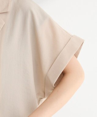 Green Parks 麻調フレンチスリーブジャケット Light Beige